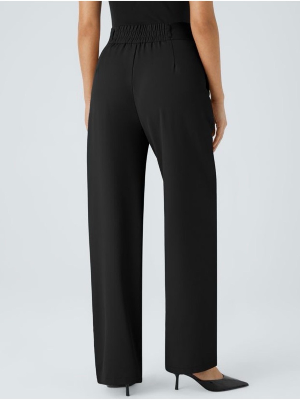 Halara High Waisted Button Zipper Side Pocket Shirred Straight Leg NWT Size Med - Picture 3 of 5